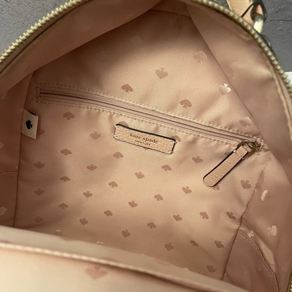 Kate Spade Pink Backpack Pebbled Leather, Adjustable Straps - Picture 11 of 11